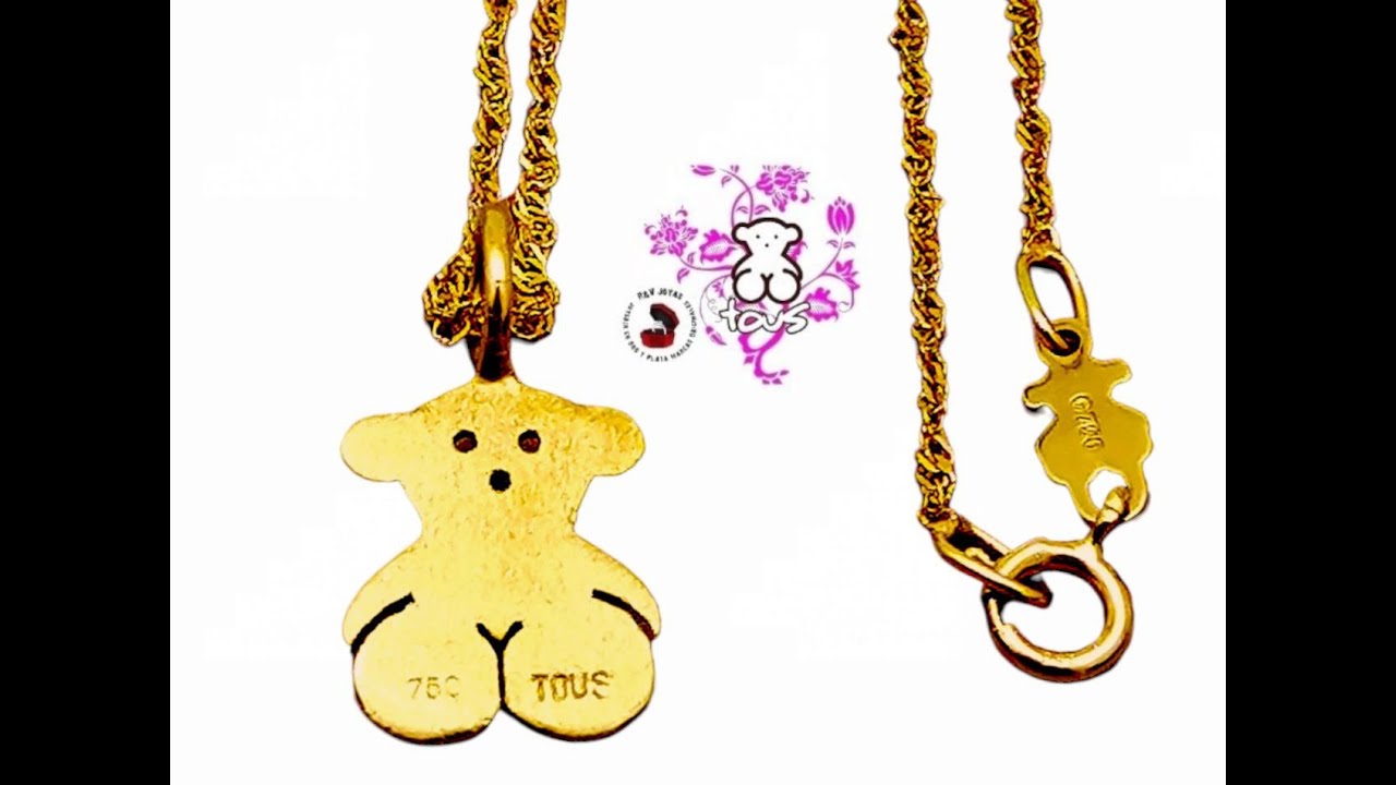 Gargantilla TOUS Edici&oacute;n Oso 1 cm Oro 18k Reaza 1. 5 cm Cadena de 45 cm ACEROJOYASMEX y RyV Joyas