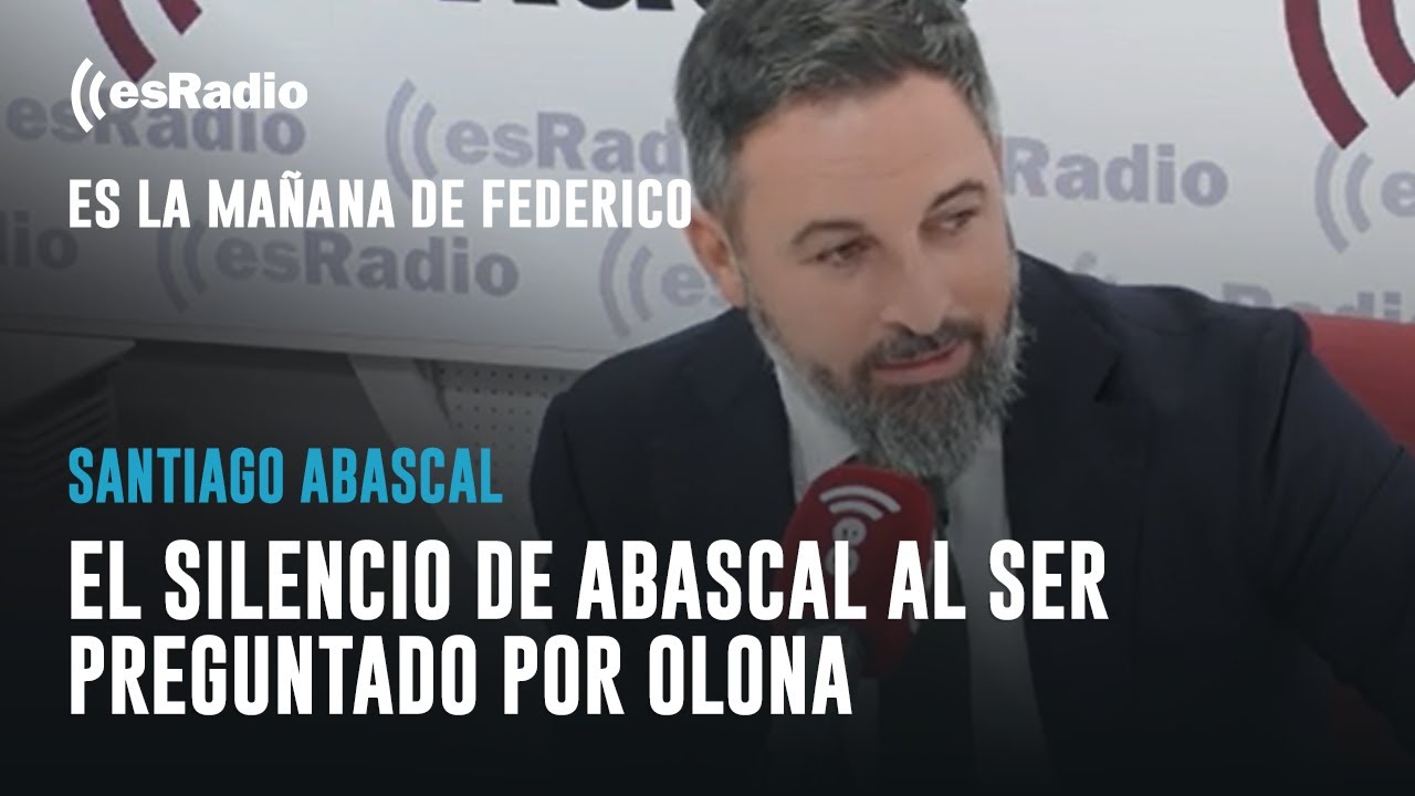 El silencio de Santiago Abascal al ser preguntado por Macarena Olona