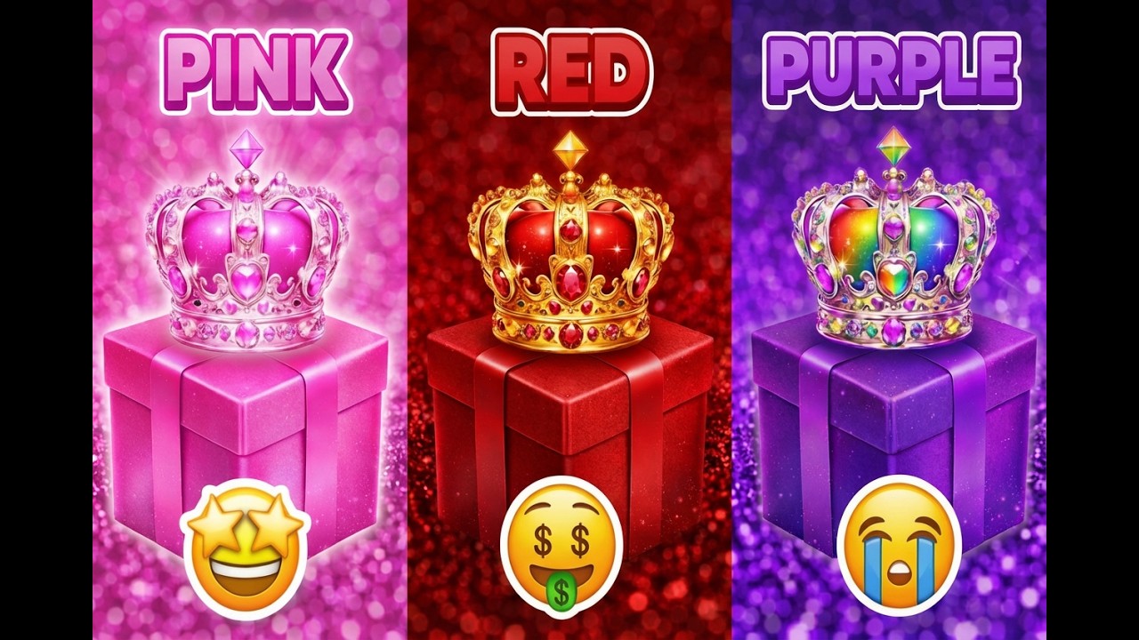 Choose Your Gift! 🎁 Pink 💖, Red ❤️ or Purple 💜 &ndash; Which One Is Lucky? 🍀✨