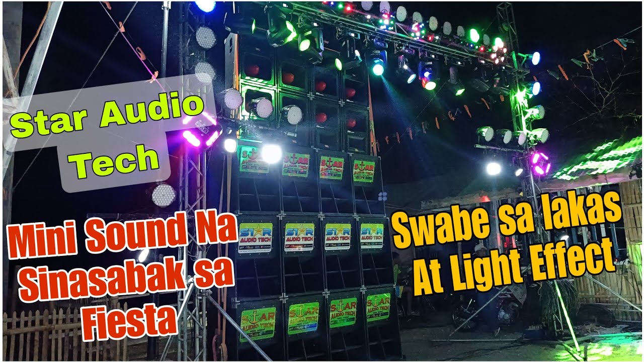 Ang Mini sound System na Mobile Sound na ang Set up Swabe sa lakas Swabe sa Ilaw, Star audio Tech