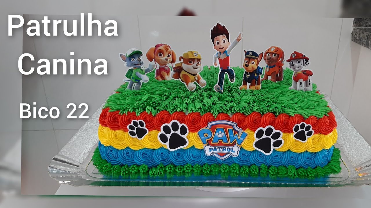 Bolo PATRULHA CANINA - Decore seu bolo de maneira fácil
