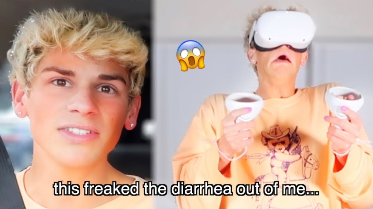 i played VIRTUAL REALITY games for the FIRST TIME!!!