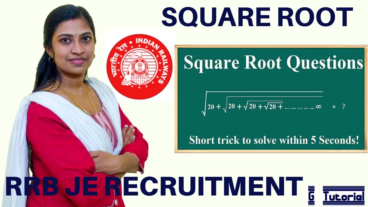 RRB NTPC & RRB JE Exam Classes  in English|SQUARE ROOT|Problems explained|SSC CGL