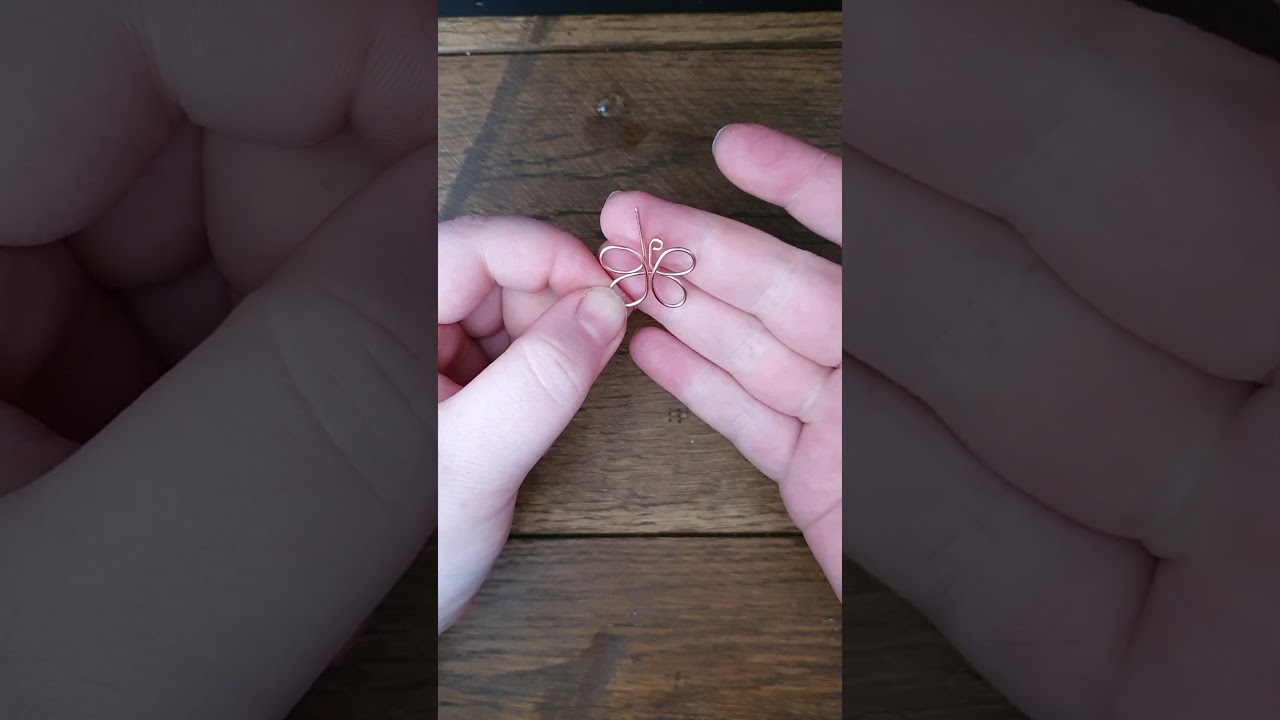 Wire wrapped butterfly charm