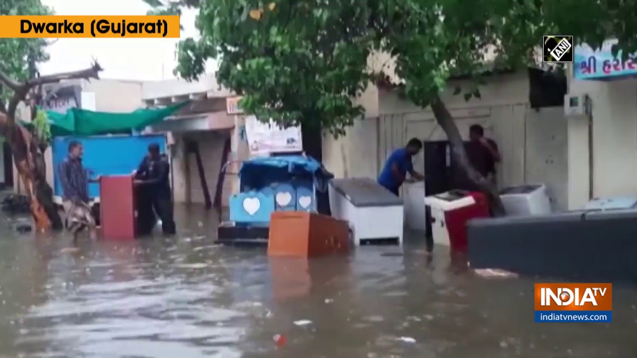 Roads of Gujarat's Dwarka turn into 'pond' after downpour
