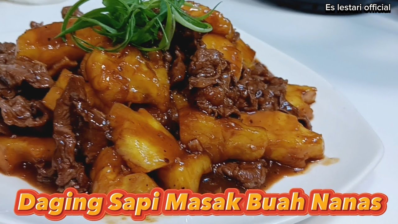Resep Nanas Tumis Daging Sapi Ala Cantonese #cooking #chinesefood