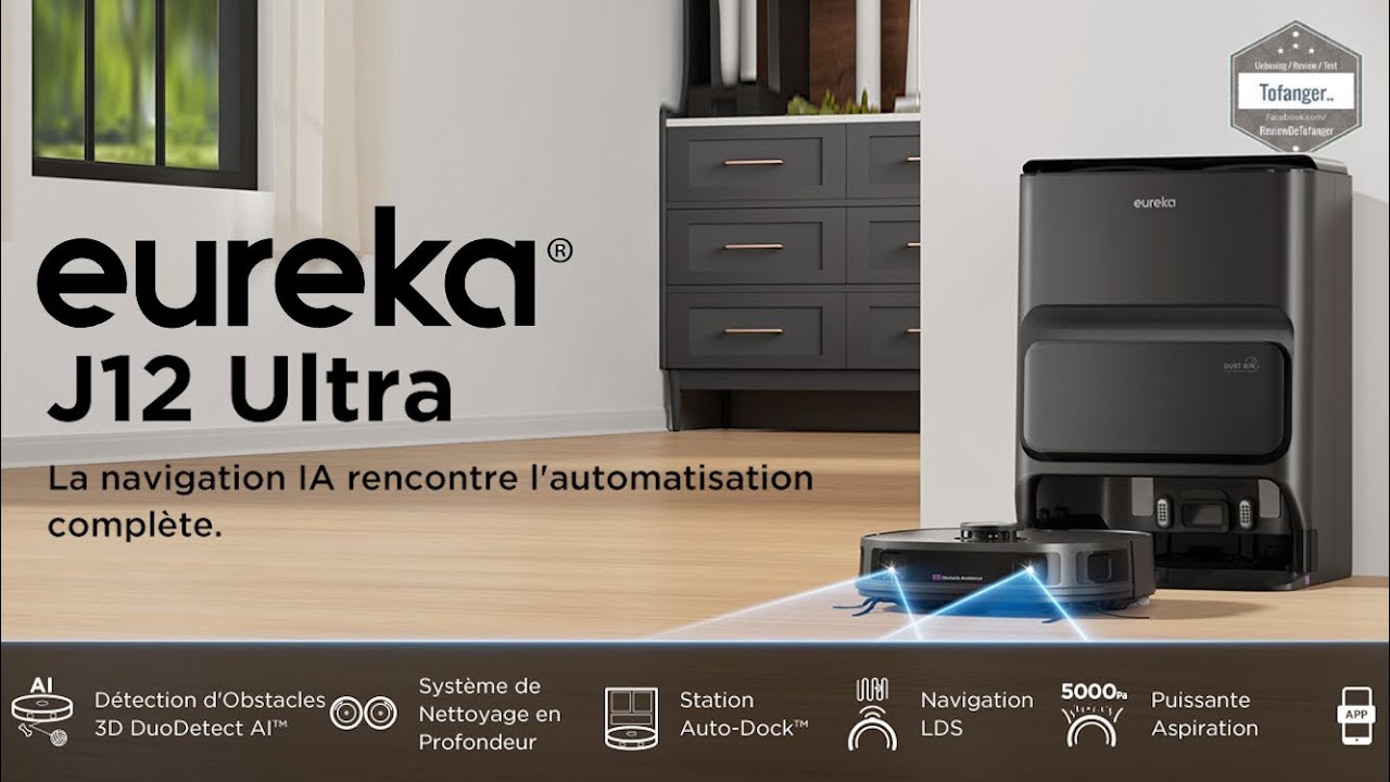 Робот-пылесос EUREKA J12 Ultra с универсальной станцией - Eureka Robot - Подключенный робот-пылесос