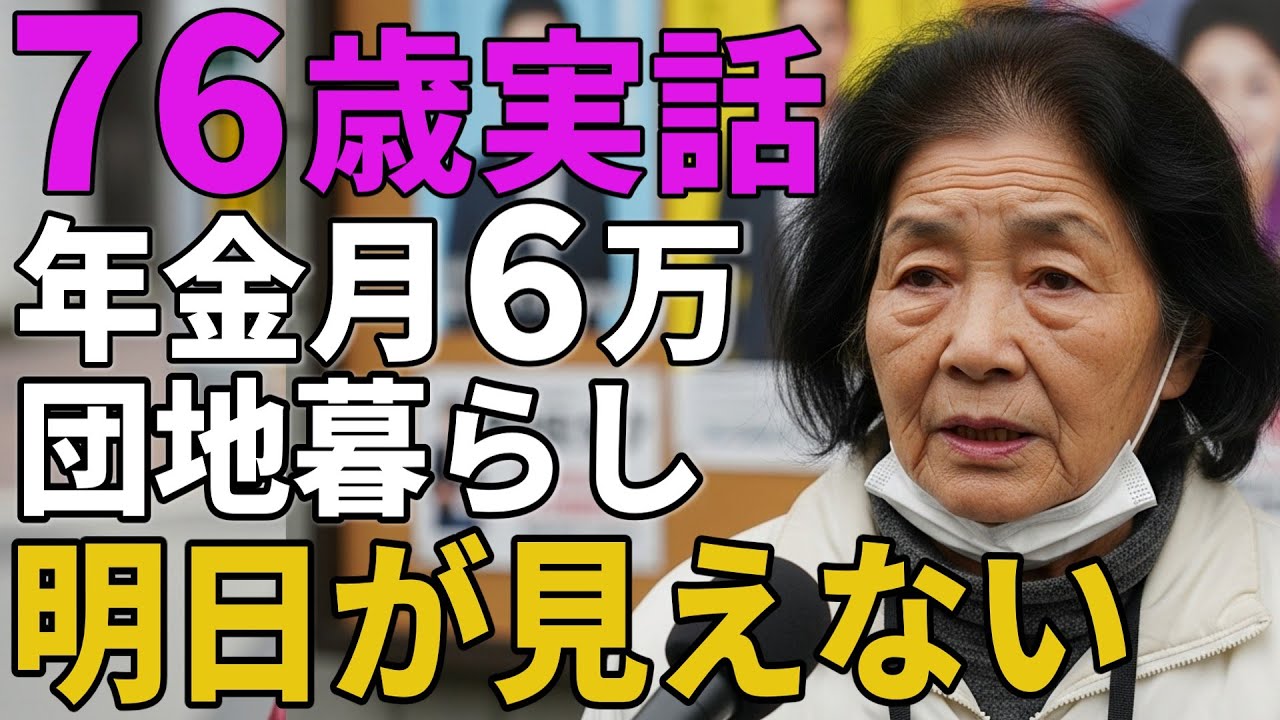 ７６歳女性。年金月６万団地暮らし「明日が見えない」と語るその理由