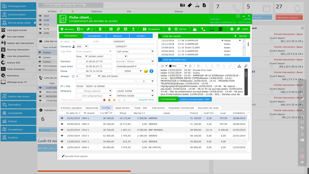 Gestion des ticket SAV