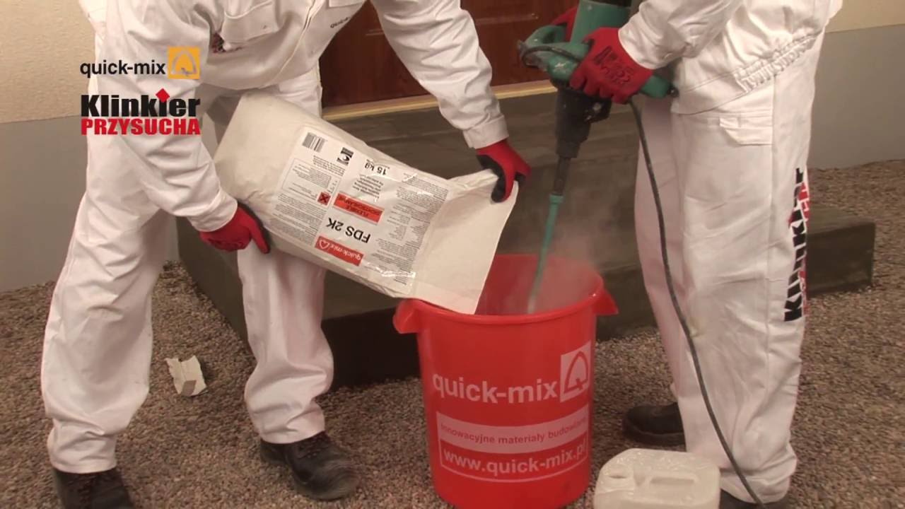 quick-mix - Klinkier - montaż schodów klinkierowych