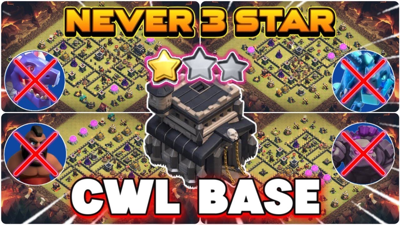 TOP-05 ANTI-3 TH9 CWL BASE AND CLAN WAR BASE WITH COPY LINKS ||TH9 BEST CWL BASE 2026