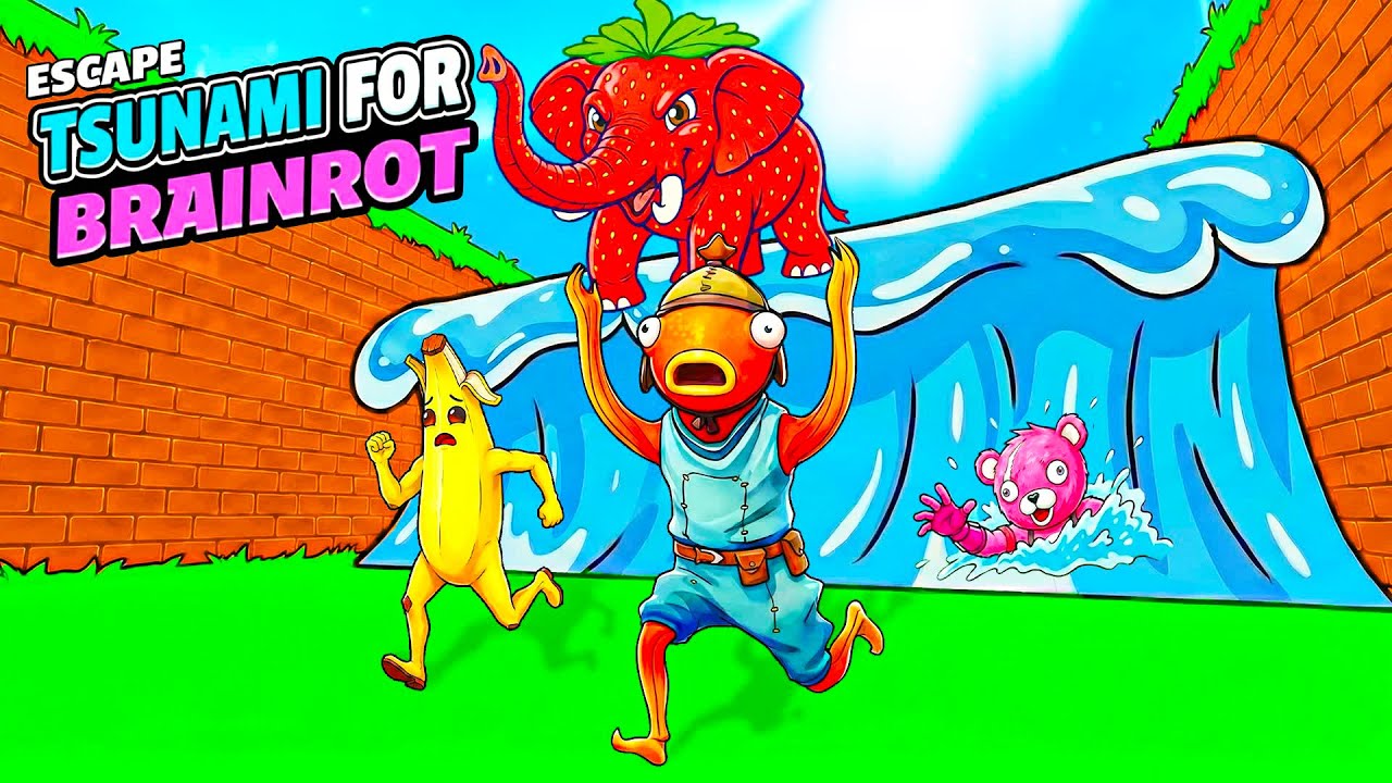 ESCAPE TSUNAMI FOR THE BRAINROTS MAP 🌊 by gako (Secret Brainrots)-FORTNITE CREATIVE