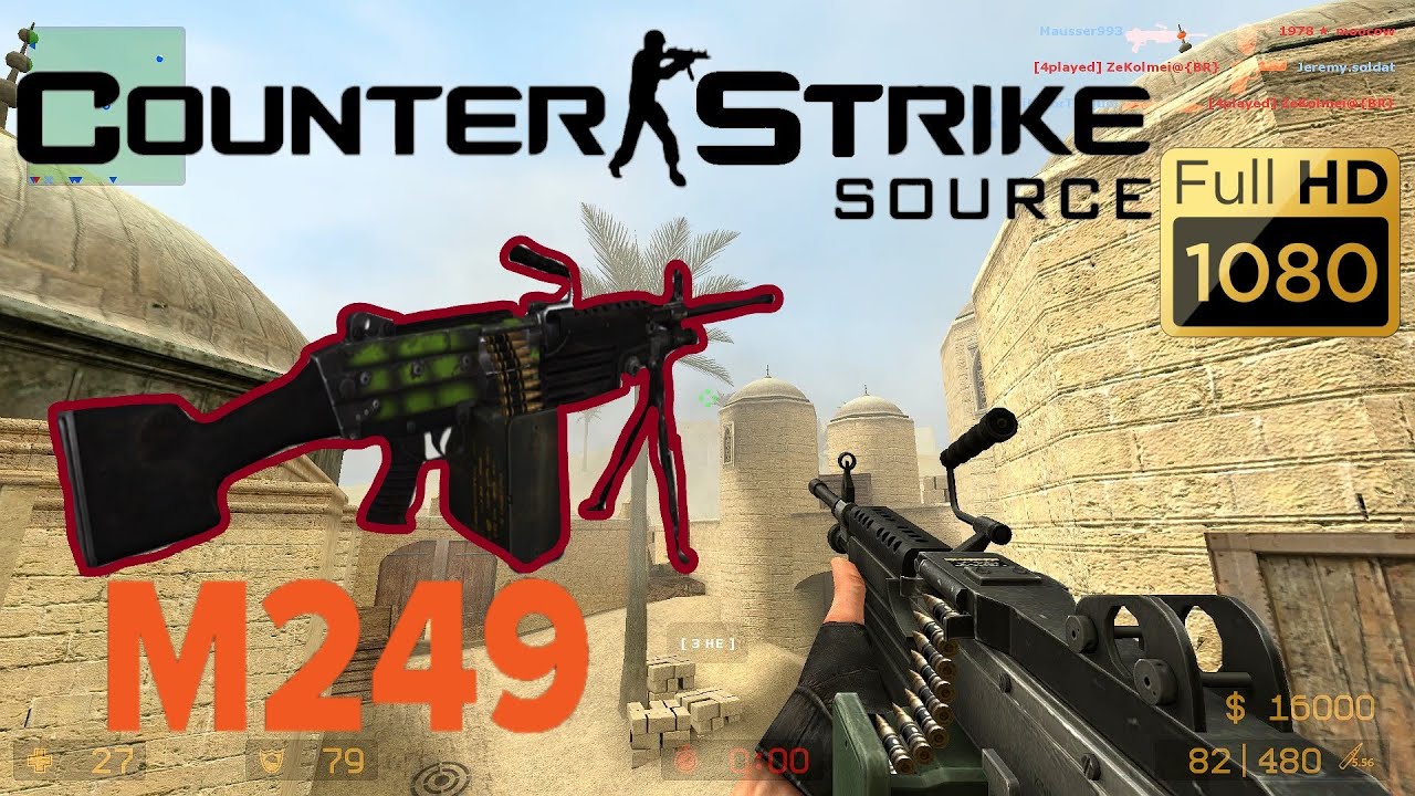 Counter-Strike: Source (2022) - de_dust2_unlimited - M249 Gameplay (PC HD) [1080p60FPS]