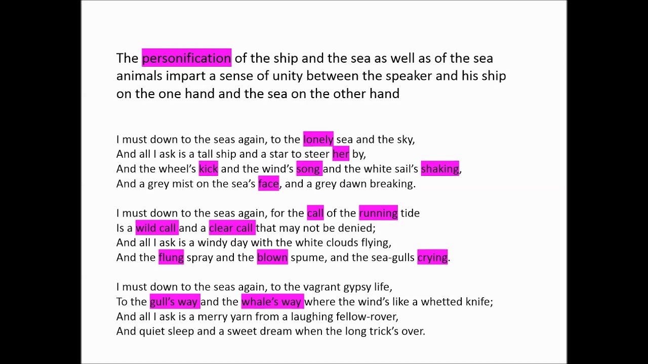 Sea Fever by John Masefield explained - Analysis (I must down to the seas again)