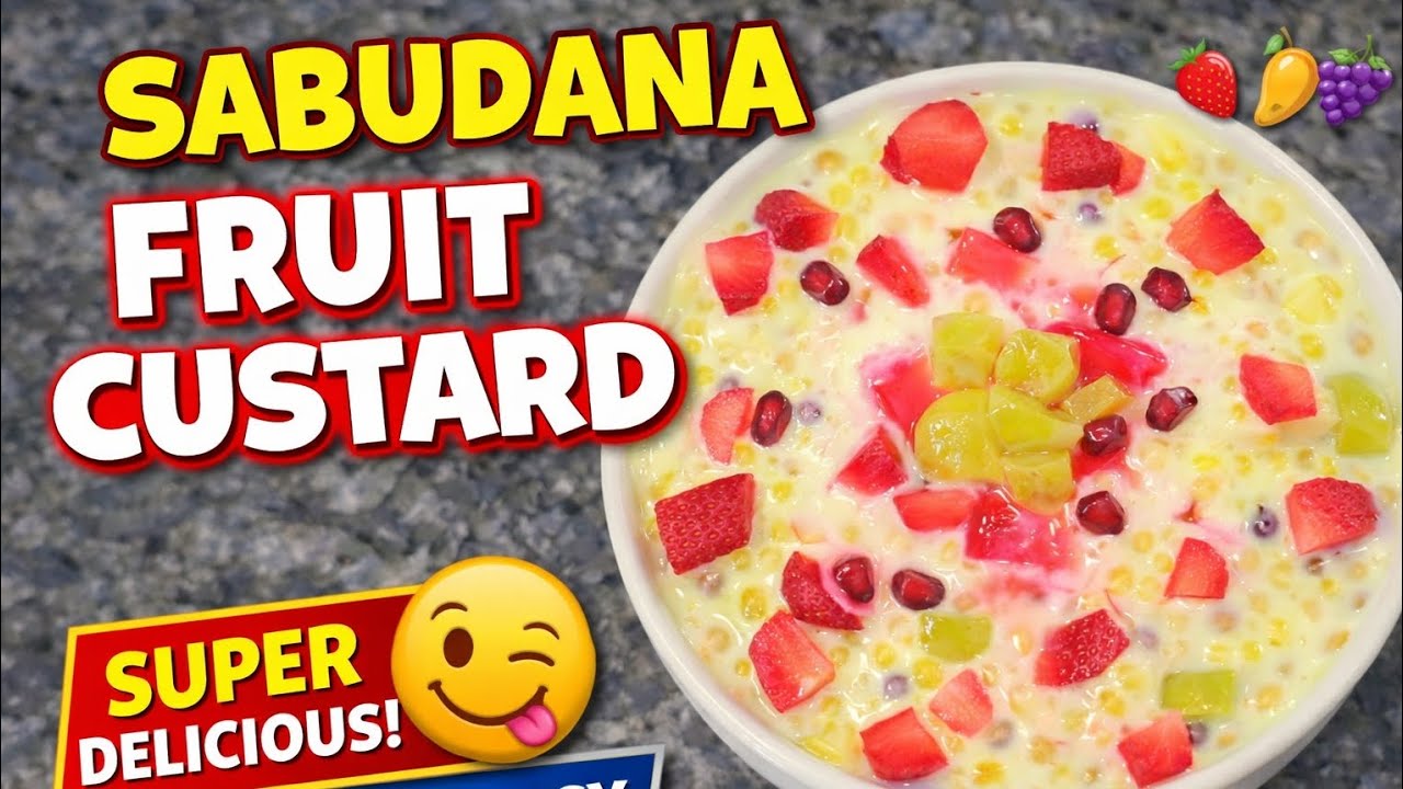 Ramadan special Creamy Sabudana Fruit Custard | Easy Homemade Dessert