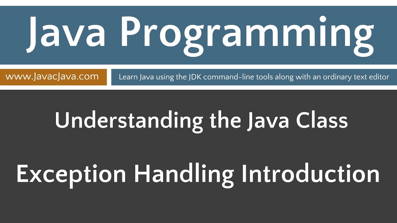 Learn Java Programming - Introduction to Exception Handling Tutorial