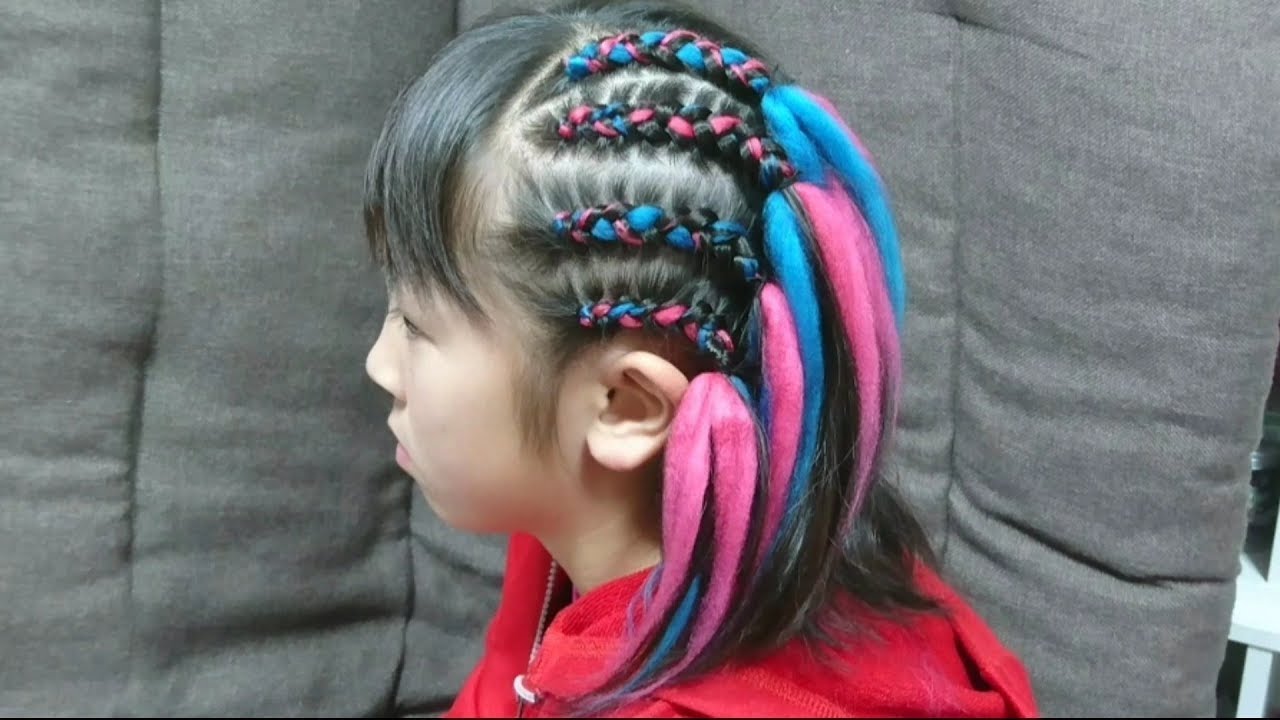 毛糸でコーンロウ Yarn Cornrows