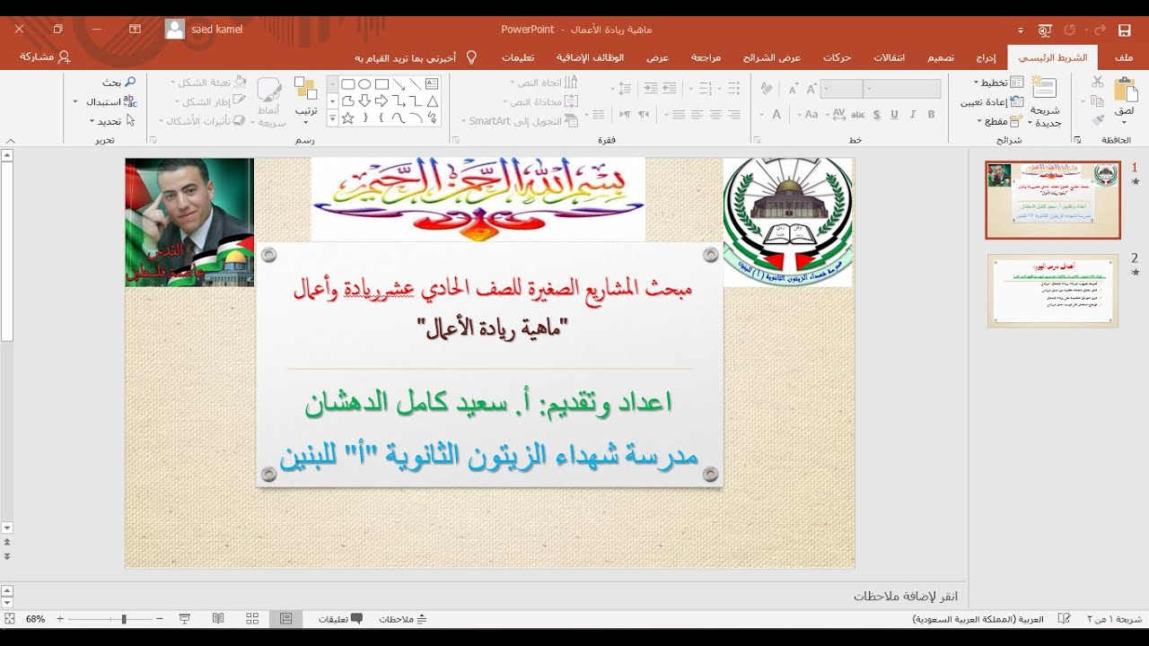 أ. سعيد الدهشان: مبحث المشاريع الصغيرة 11 ريادي- ماهية ريادة الأعمال (الجزء الأول)