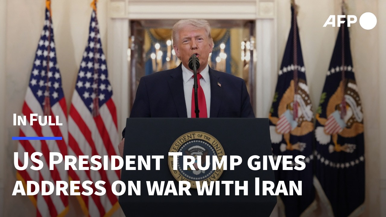IN FULL: US President Donald Trump delivers national address on war against Iran
