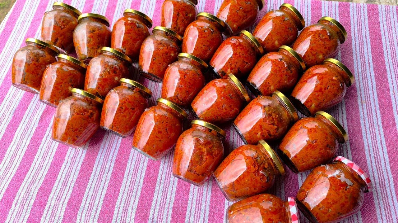 NAŠ PRVI AJVAR 😍💪♥️- CRVENO ZLATO