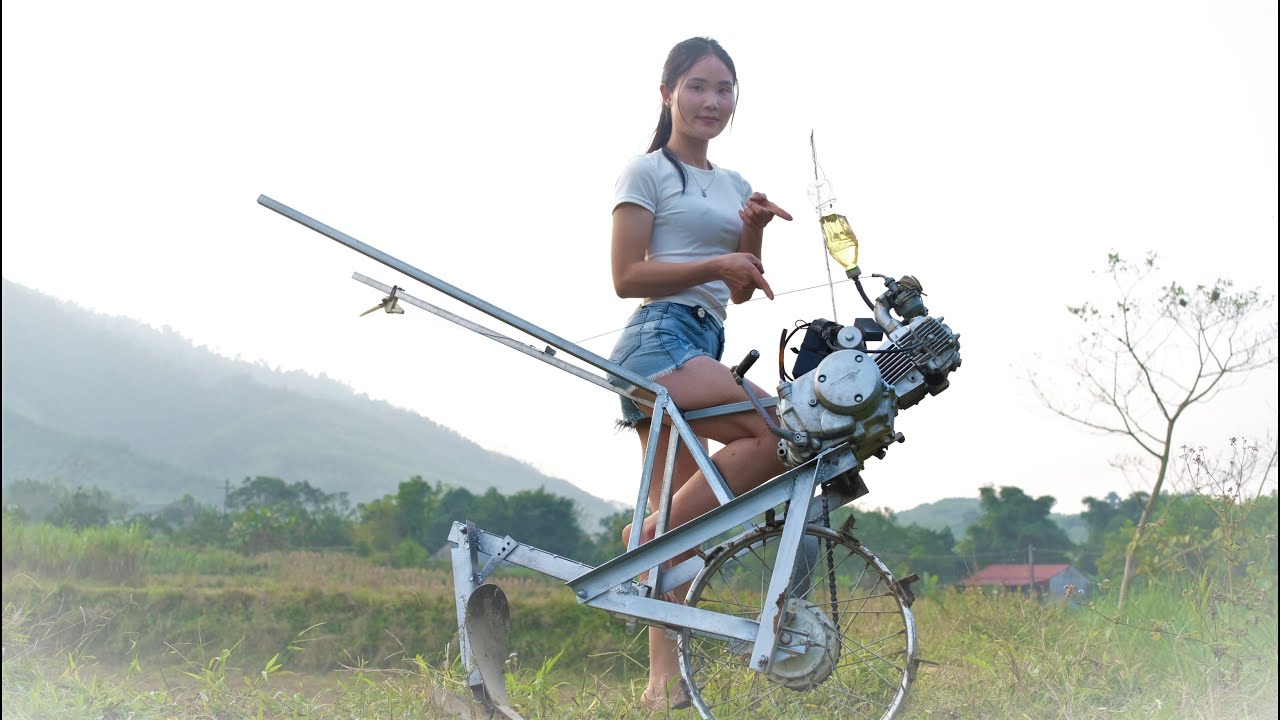 She Built a Primitive Plow Herself – The Result Surprised Everyone #DIY #HandmadeInnovation