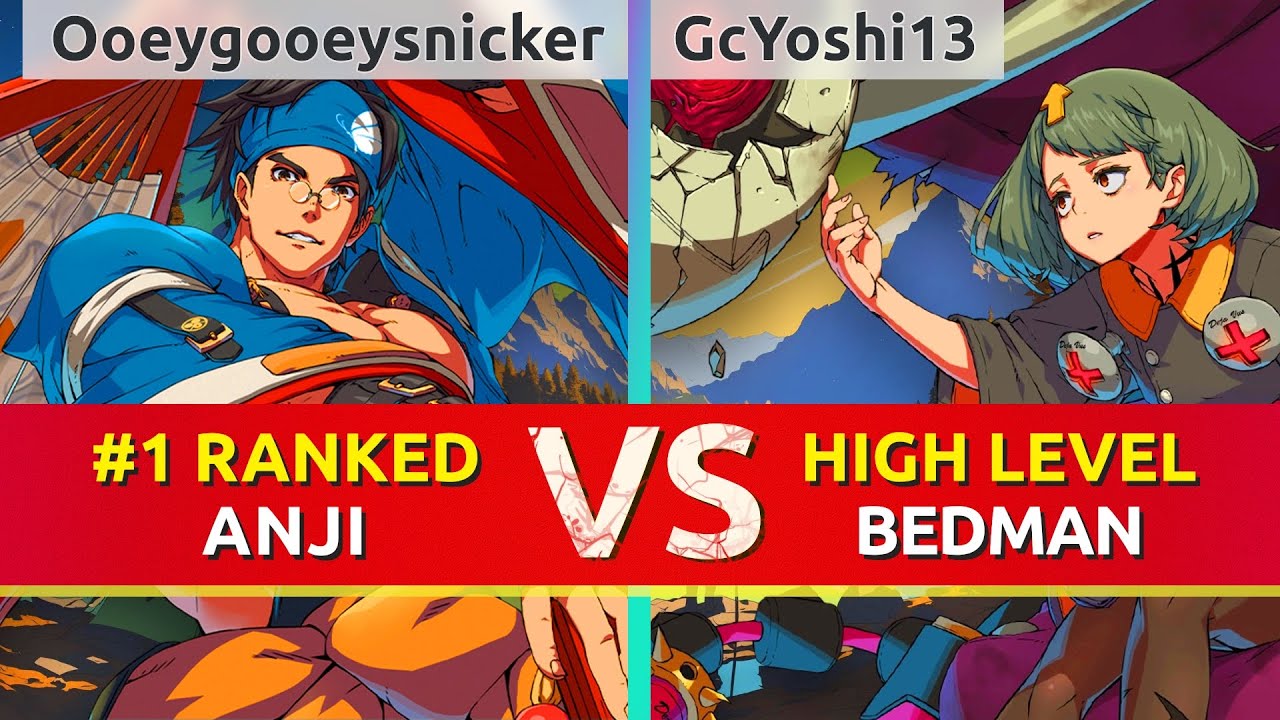 GGST ▰ Ooeygooeysnicker (#1 Ranked Anji) vs GcYoshi13 (Bedman). High Level Gameplay
