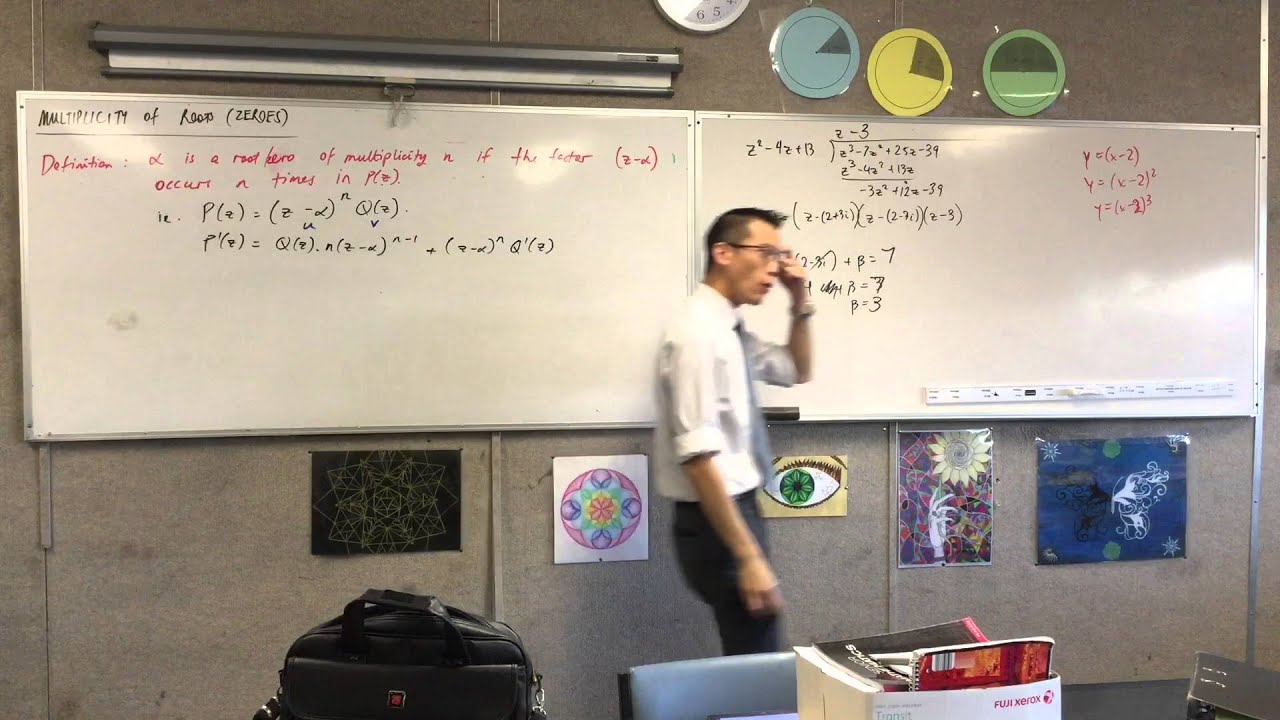 Multiplicity of Roots (1 of 2: Noticing patterns with derivative of multiple root polynomials)