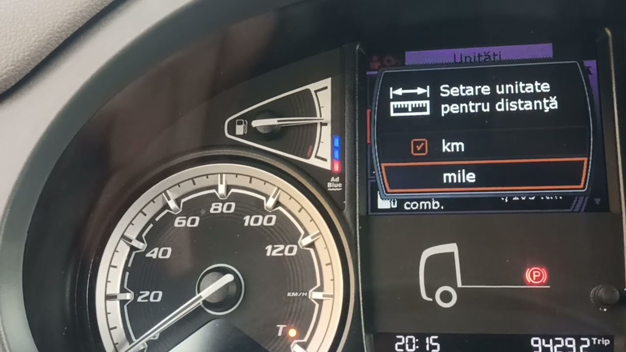 DAF 2023 meniu  informati cursa si setari