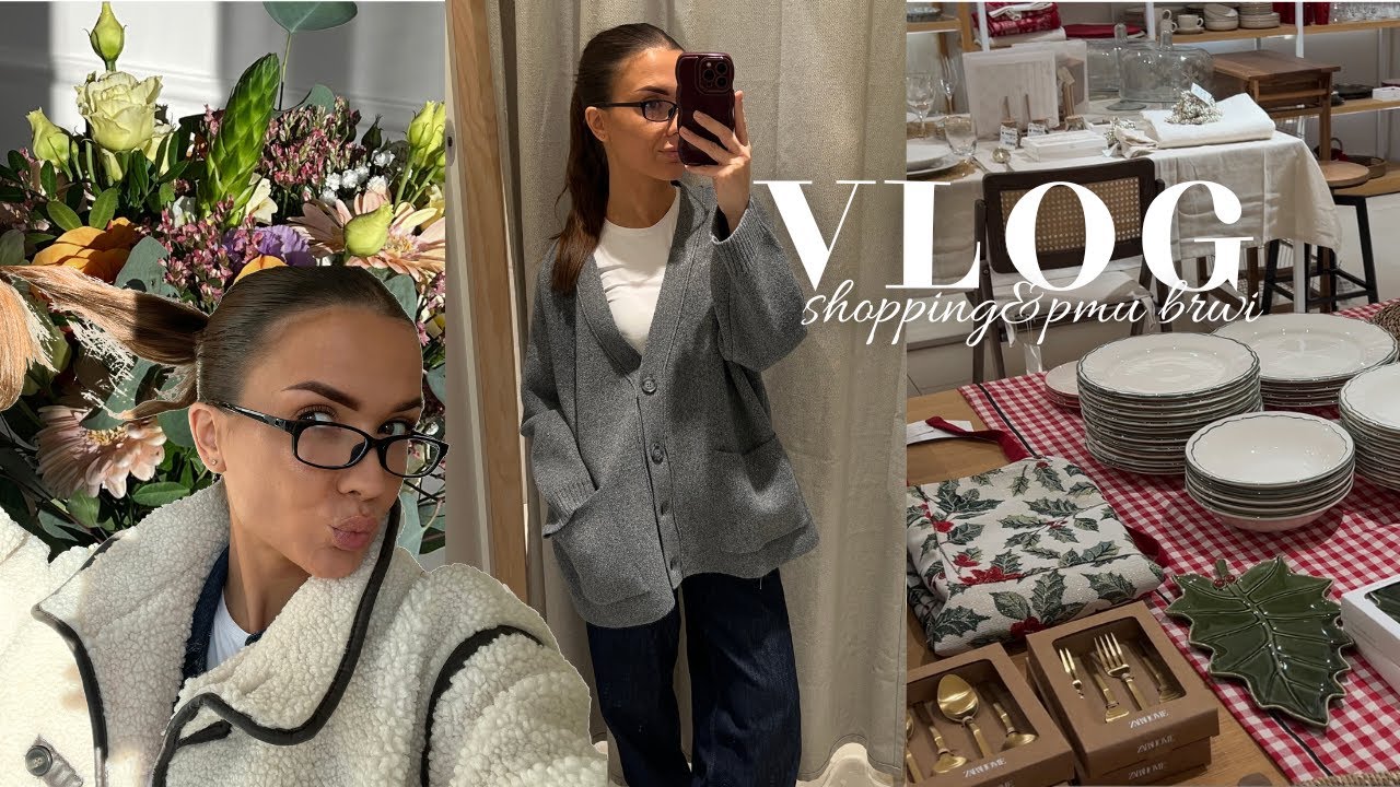 VLOG/ robię pmu brwi, sweterek z vinted, szukamy świątecznych kubków, czy będą vlogmasy? 🙈🤍