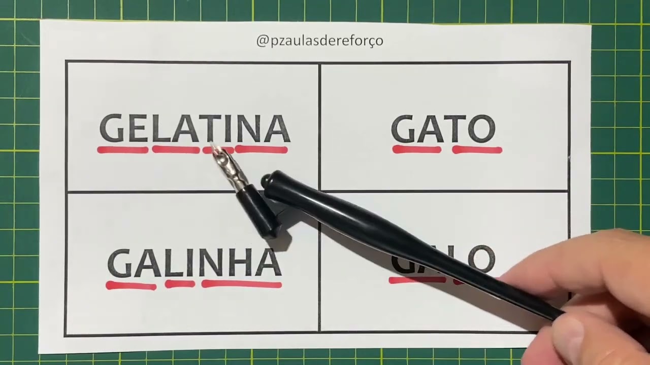 APRENDA AGORA 4 PALAVRAS COM A LETRA G.