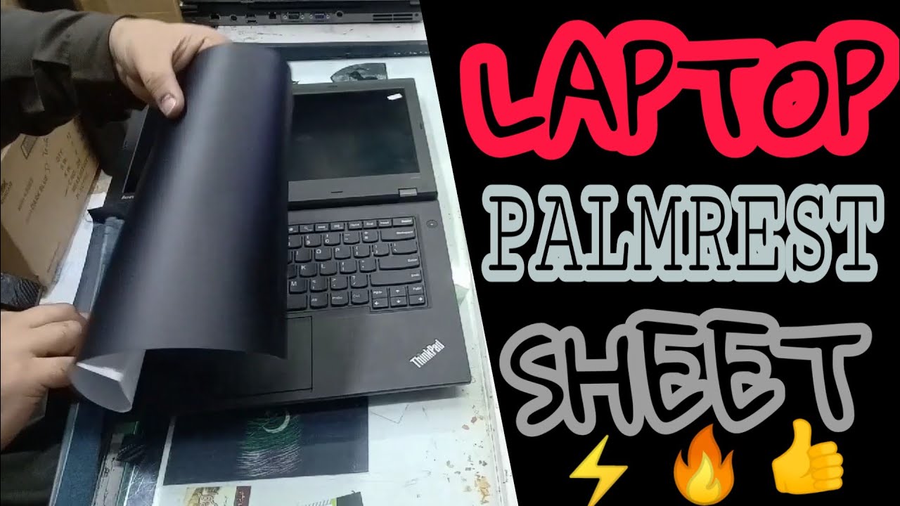Laptop palmrest wrap with black vinyl [D&bull;TECH]