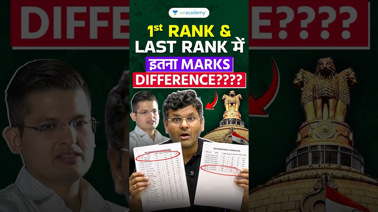 UPSC 2025 Marksheet 😱 AIR 1 vs Last Rank &mdash; सिर्फ 130 Marks का फर्क! | UPSC Results 2026