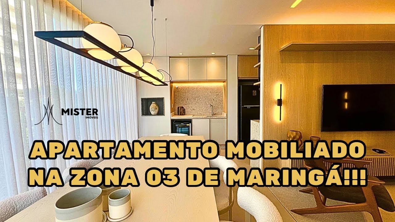 APARTAMENTO MOBILIADO E DECORADO NA ZONA 03 DE MARING&Aacute;!