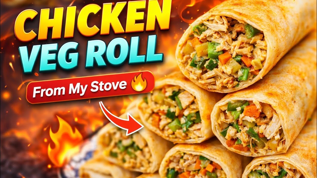 Crispy Chicken Veg Rolls at Home | Better Than Market Style! 😍