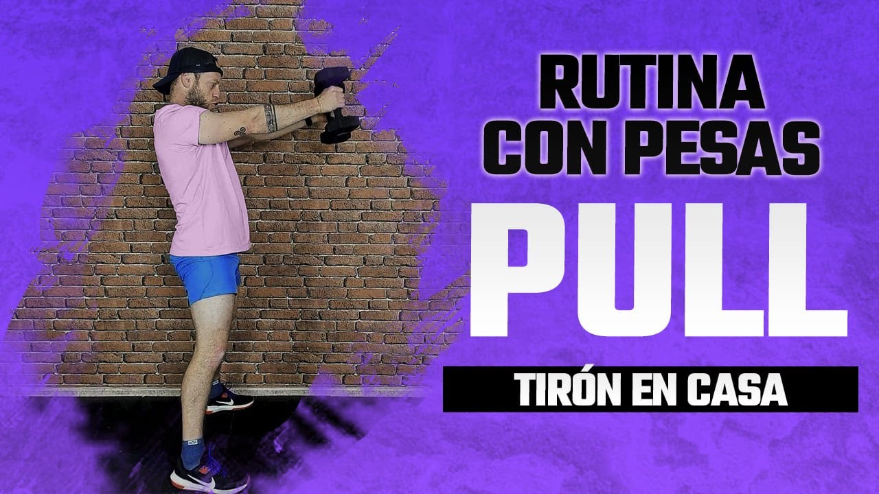 Rutina de TIRÓN / PULL ▶ GANA MÚSCULO en Casa CON MANCUERNAS 🔥 HIPERTROFIA