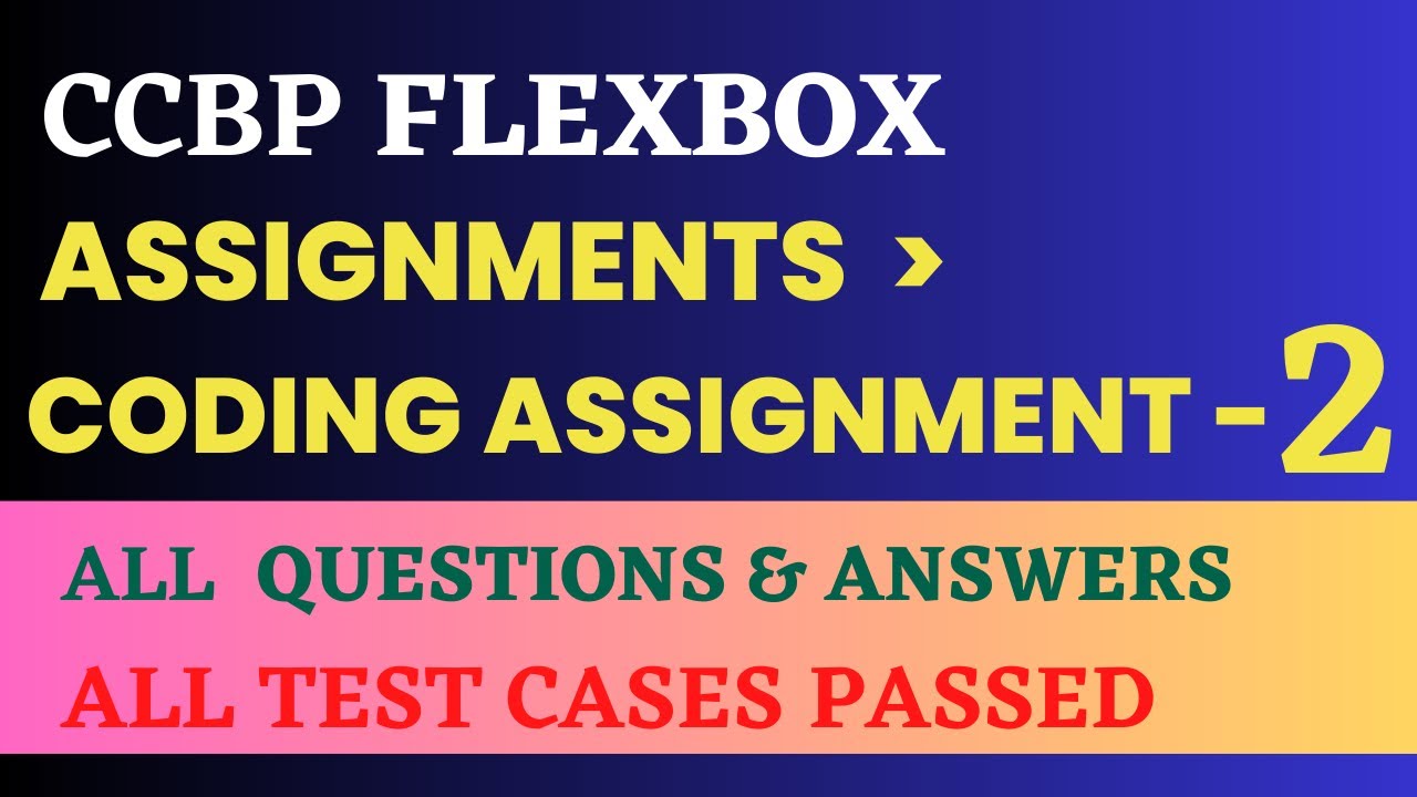 Assignments | Coding Assignment 2 | FLEXBOX | NxtWave | CCBP 4.0