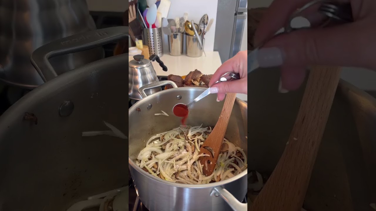beef short rib stroganoff!