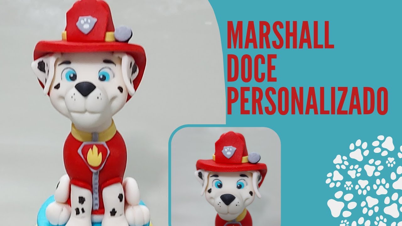 Modelagem Marshall ,doce personalizado Patrulha Canina com decoração em pasta americana (fondant)