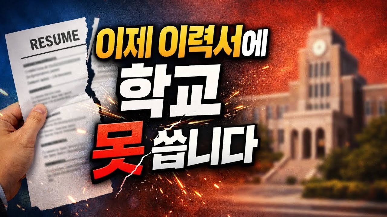 학벌보다 '능력'중심 시대. 출신학교 금지법 논의중.