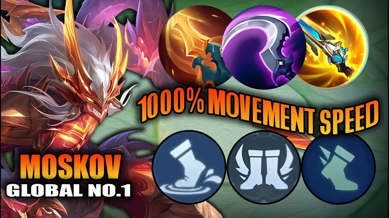 TOP GLOBAL MOSKOV FULL MOVEMENT SPEED BUILD IS THE NEW META AFTER 3X NERF FOR MOSKOV!