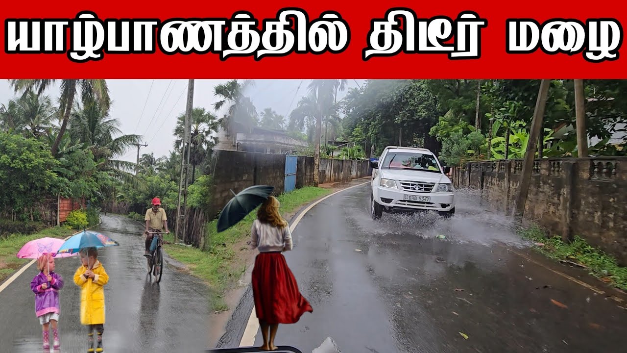 திடீரென யாழ்பாணத்தில் பெய்த கனமழை / Heavy rain suddenly fell in Jaffna #jaffnadilax 