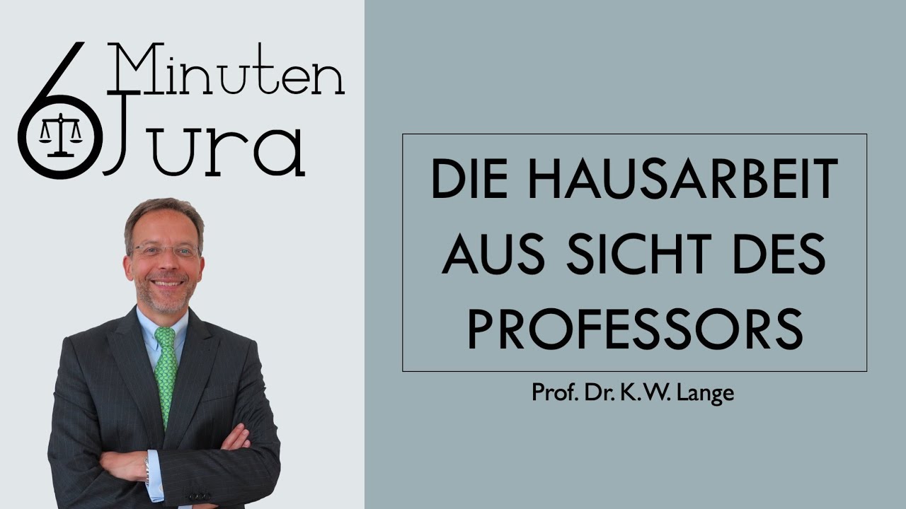 Die Hausarbeit aus Sicht des Professors