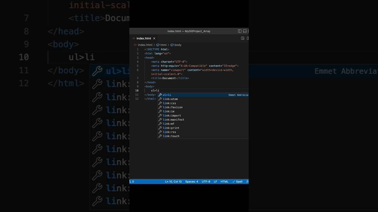 Code Fast with Emmet in VS Code!