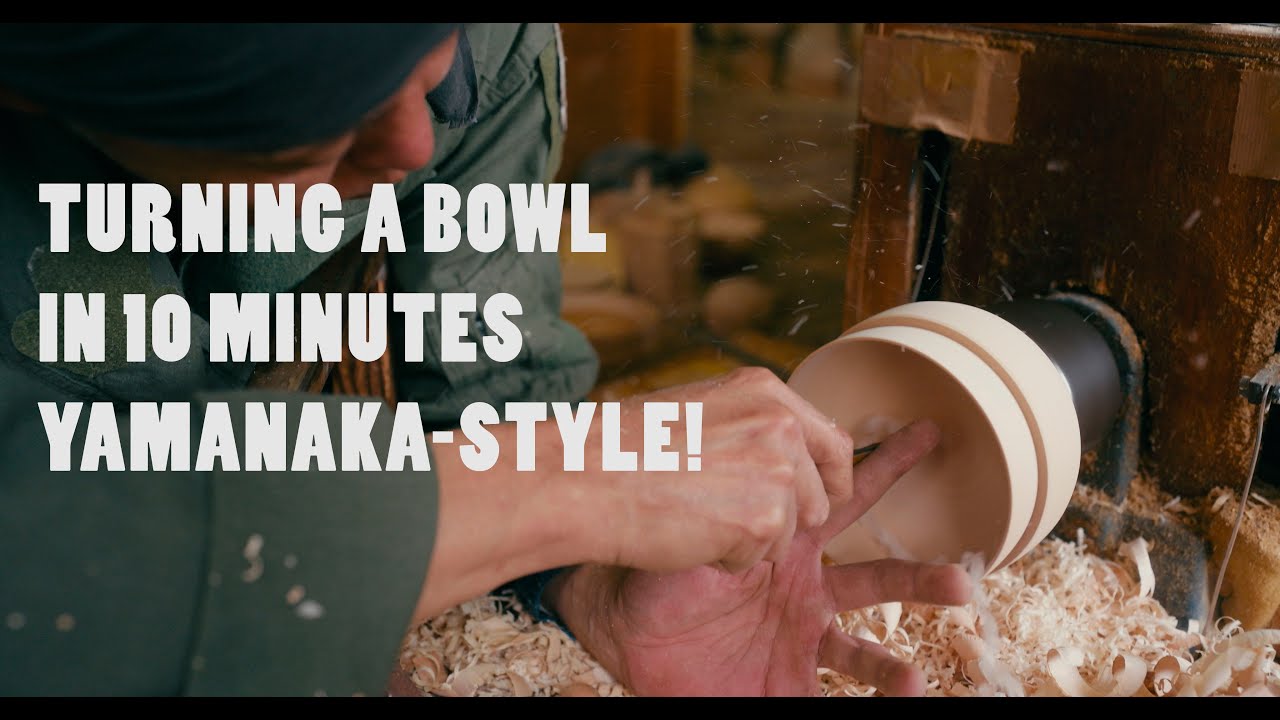 Turning a Bowl in Yamanaka-style Woodturning w/ nice ASMR!