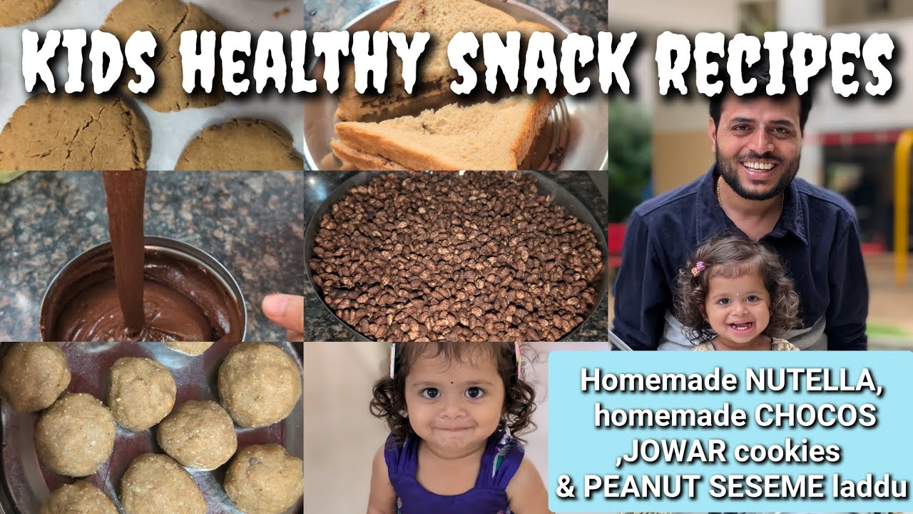 మా పాప కోసం నేను చేసిన HEALTHY SNACK RECIPES 😋😋 | Homemade NUTELLA | Homemade ragi CHOCOS