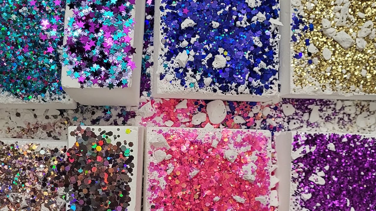 Fresh blocks with ✨️ colorful glitter. 🥰#asmr #oddlysatisfying #relax #gymchalk #satisfying 