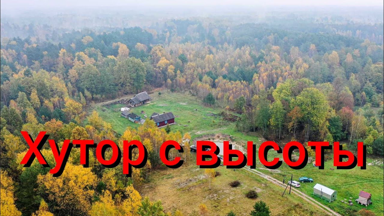 Шикарные осенние виды лесного хутора с высоты птичьего полёта.Кто-то сомневался что мы одни в лесу ?