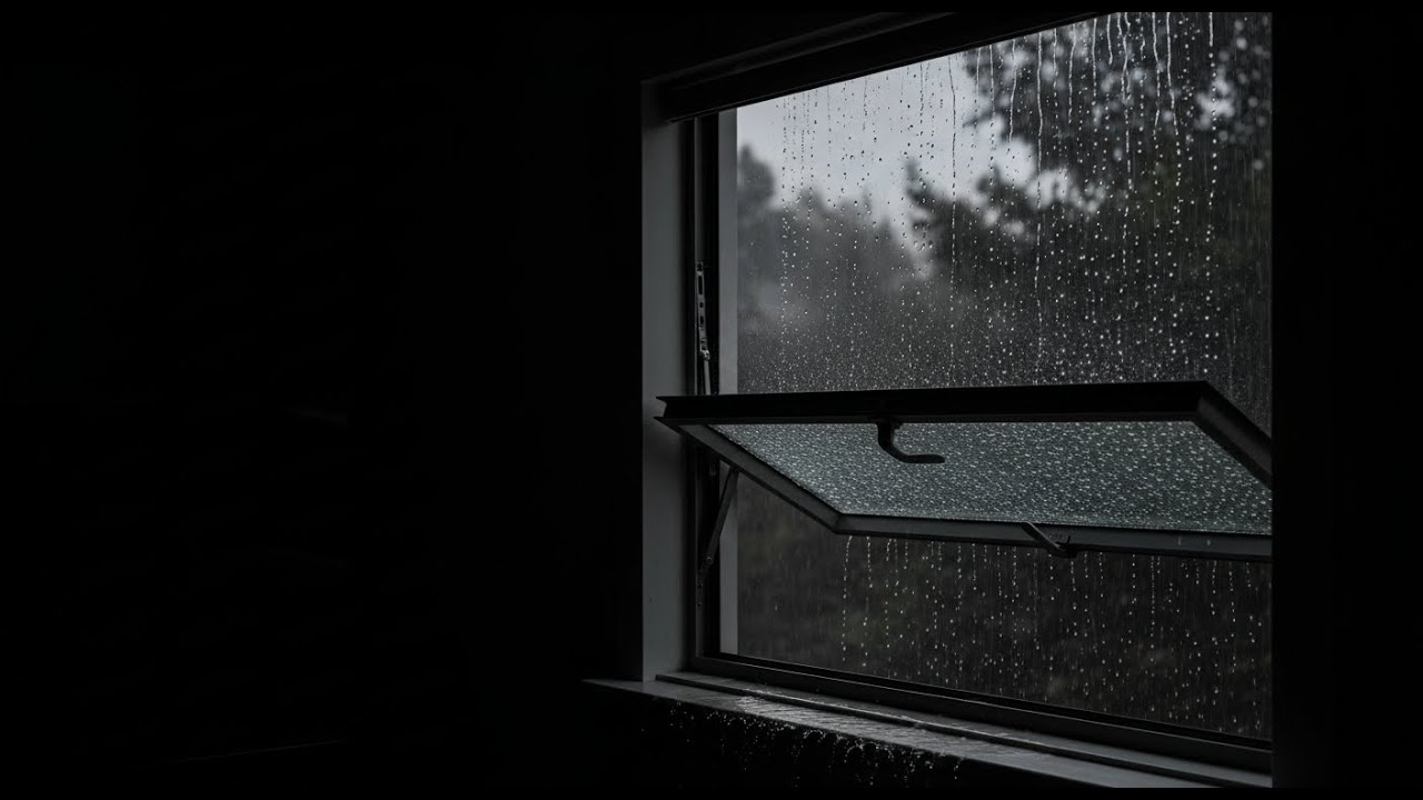 Rain Sound On Window with Thunder SoundsㅣHeavy Rain for Sleep, Study and Relaxation, Meditation