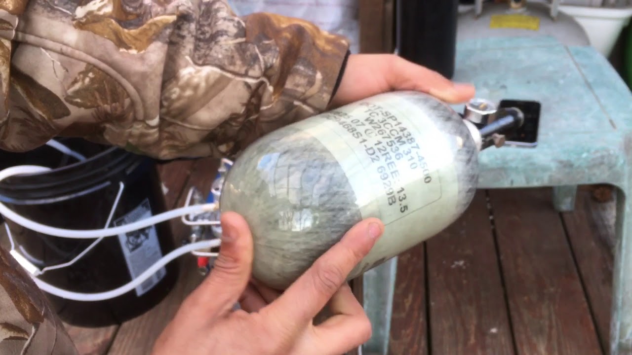 Yong Heng HPA 4500 psi compressor. Operation, fill, top off, fill your own HPA tanks at home!