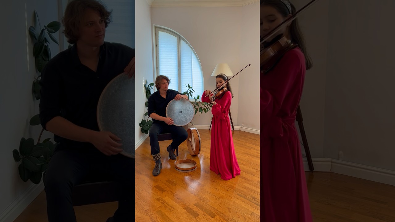 Bela Bartok, Romanian dances, 3 dance 💃Erik Markovskii - daf, Taira Mingazova - violin 🪘🎻 #daf